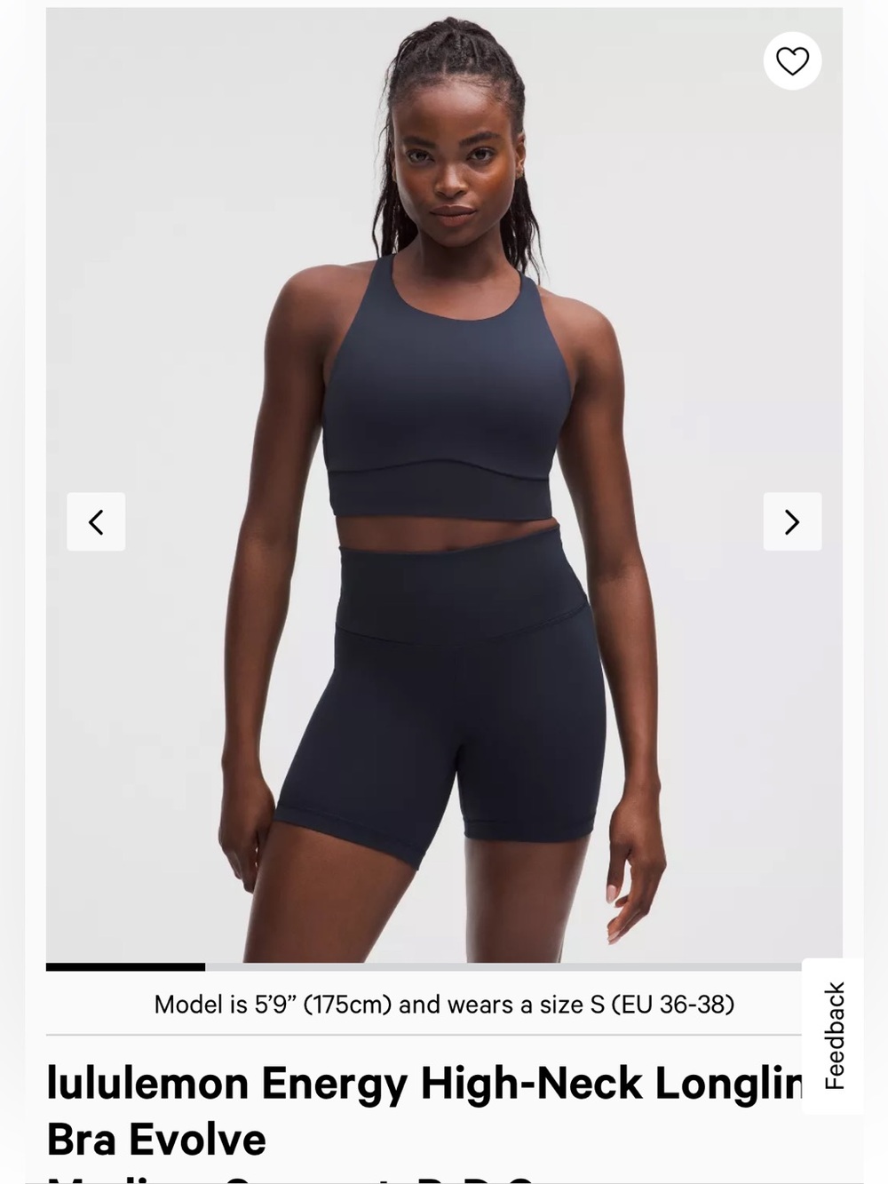 lululemon Energy High-Neck Longline Bra Women’s 6